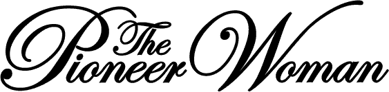 Stylized script text reads The Pioneer Woman in black, reminiscent of a classic press page header.
